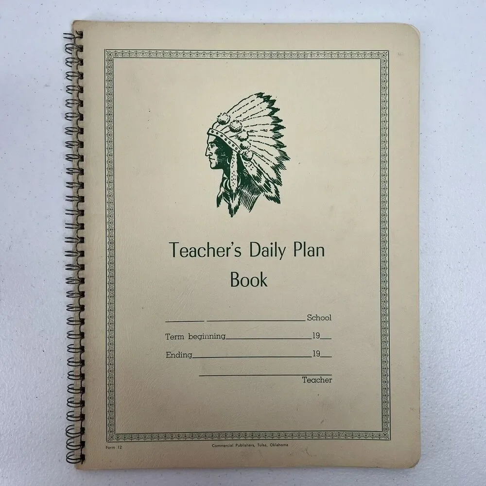 School Teacher's Daily Lesson Plan Book Elementary Ephemera  90’s Oklahoma Tulsa